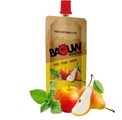 Baouw Purée Bio Poire - Pomme - Menthe