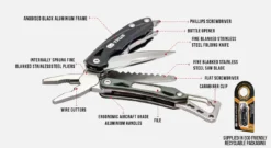 True Utility Seven -Remise Camping outil multifonction true utility seven