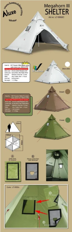 Luxe Outdoor Megahorn III -Remise Camping tente luxe outdoor megahorn iii 02 scaled